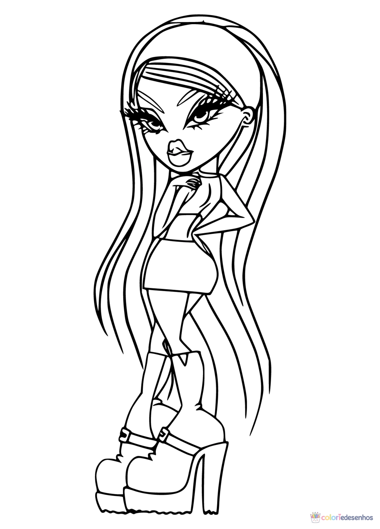Bratz para imprimir e colorir para colorir
