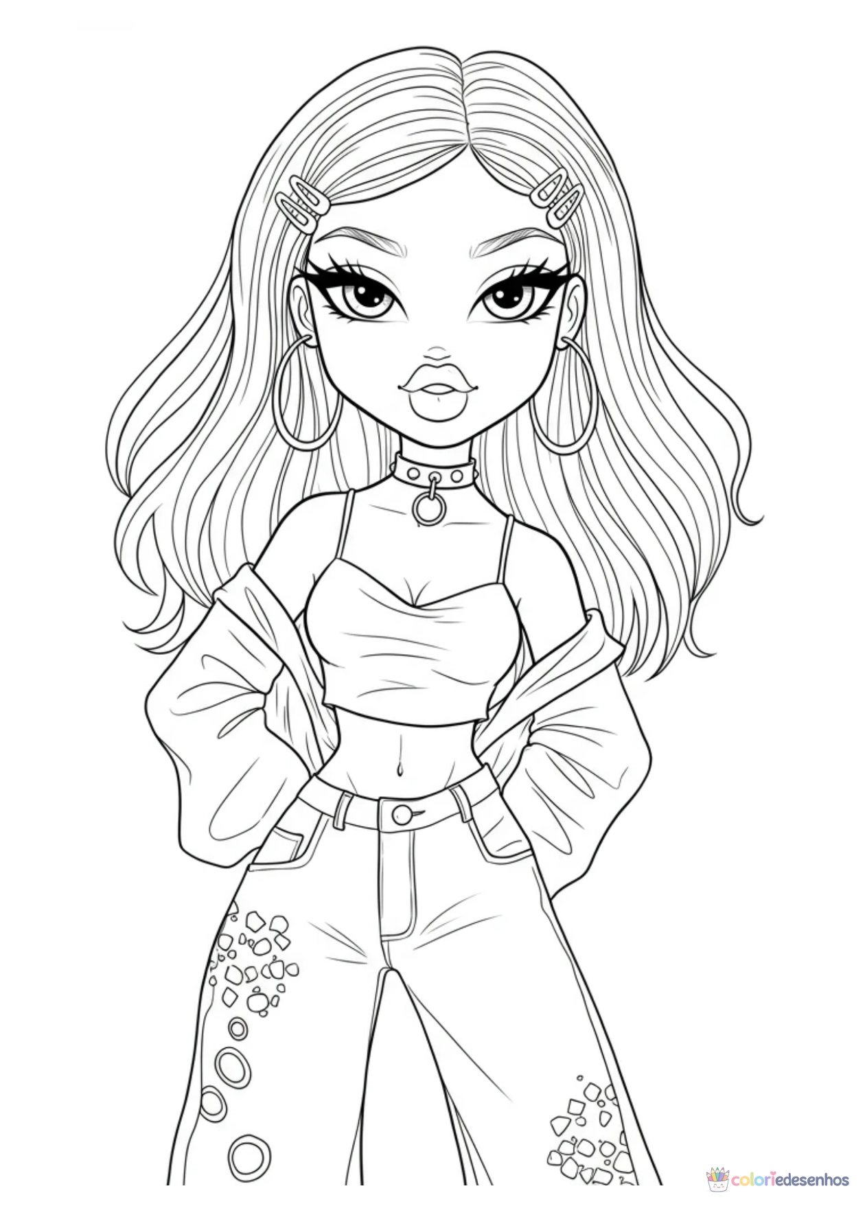 Bratz para imprimir e colorir para colorir