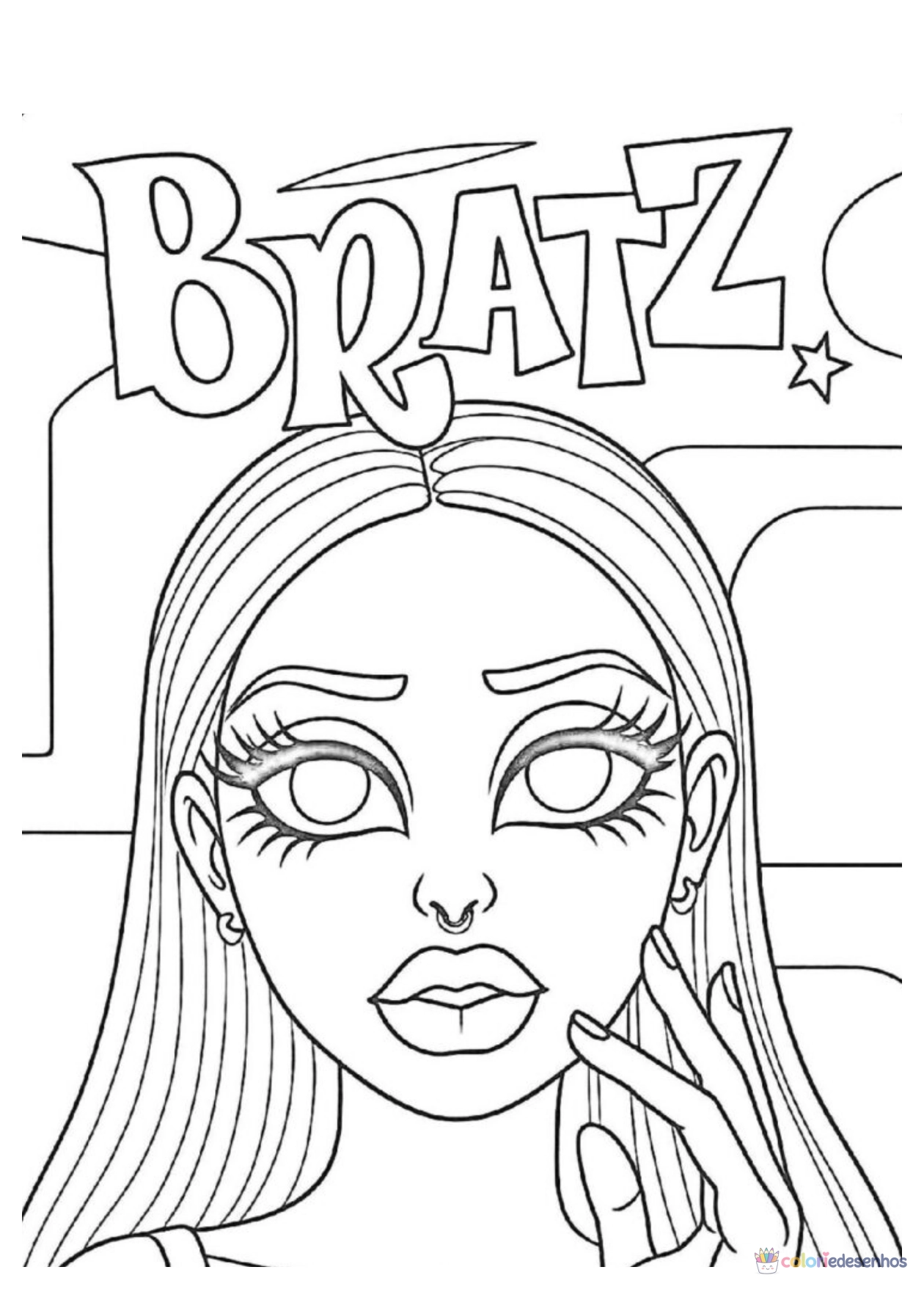 Bratz para imprimir e colorir para colorir