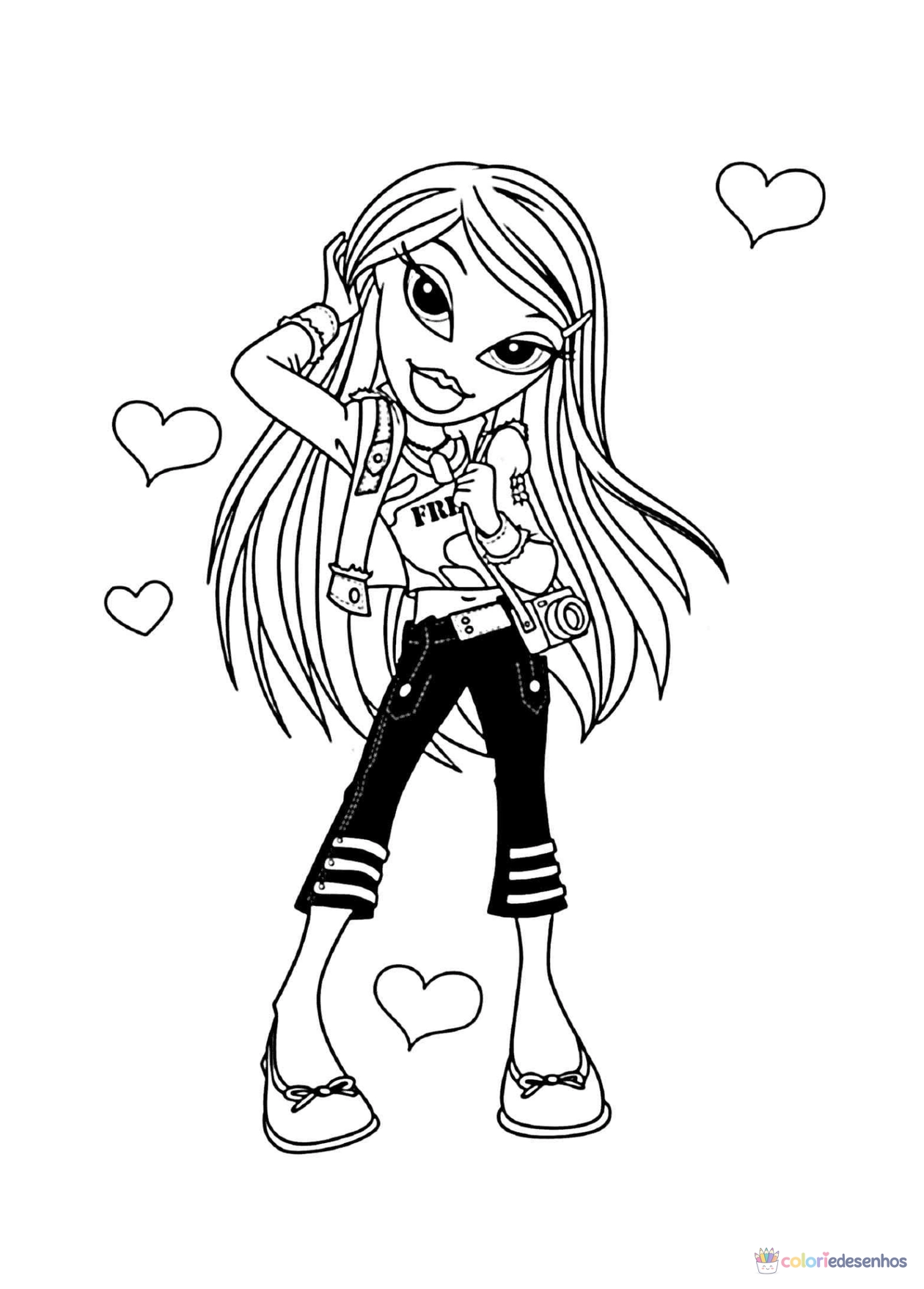 Bratz para imprimir e colorir para colorir