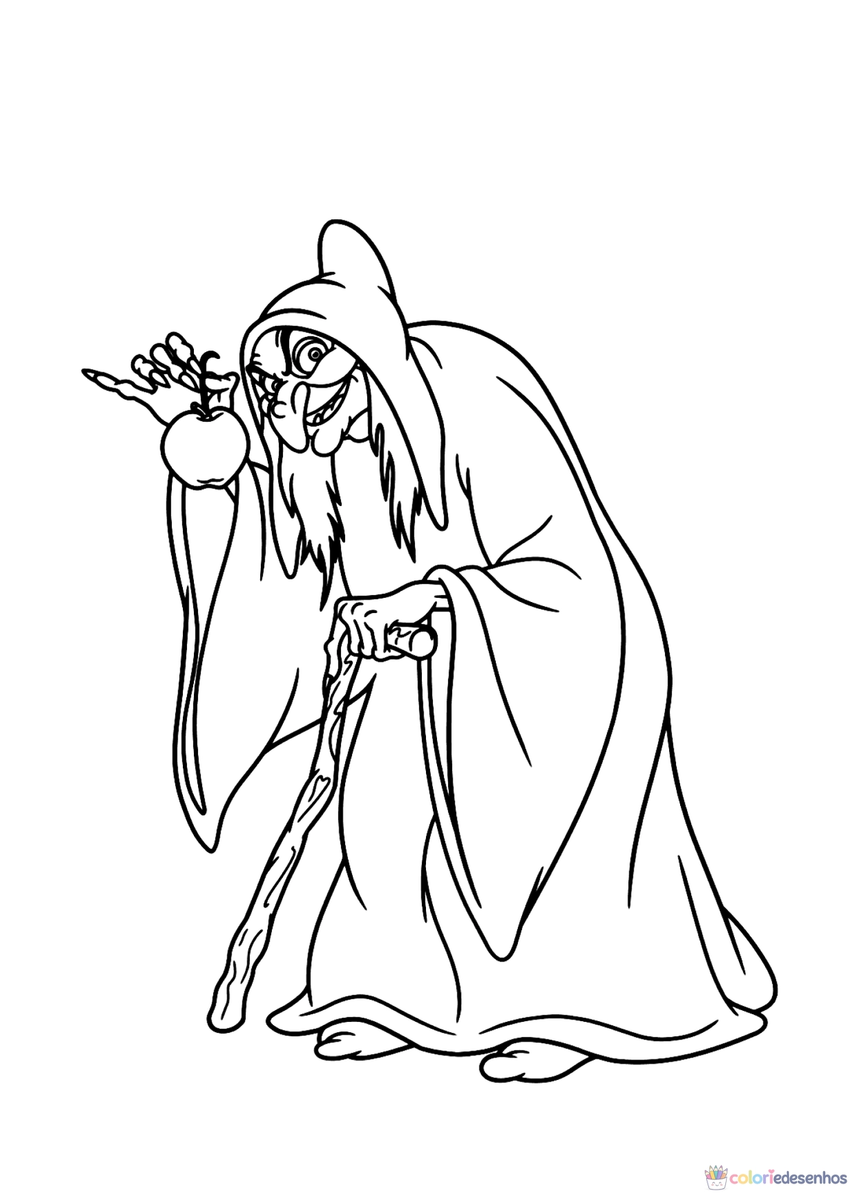 Bruxa para colorir