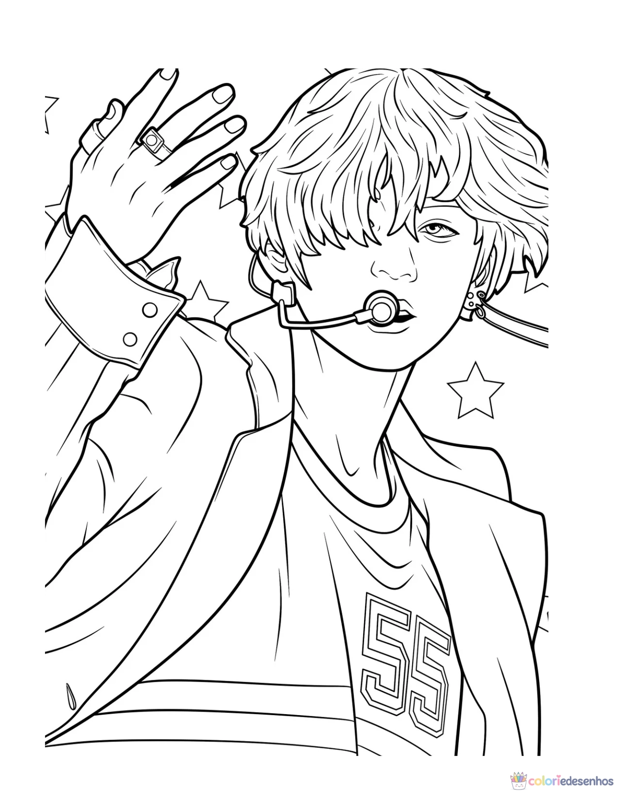 BTS para colorir