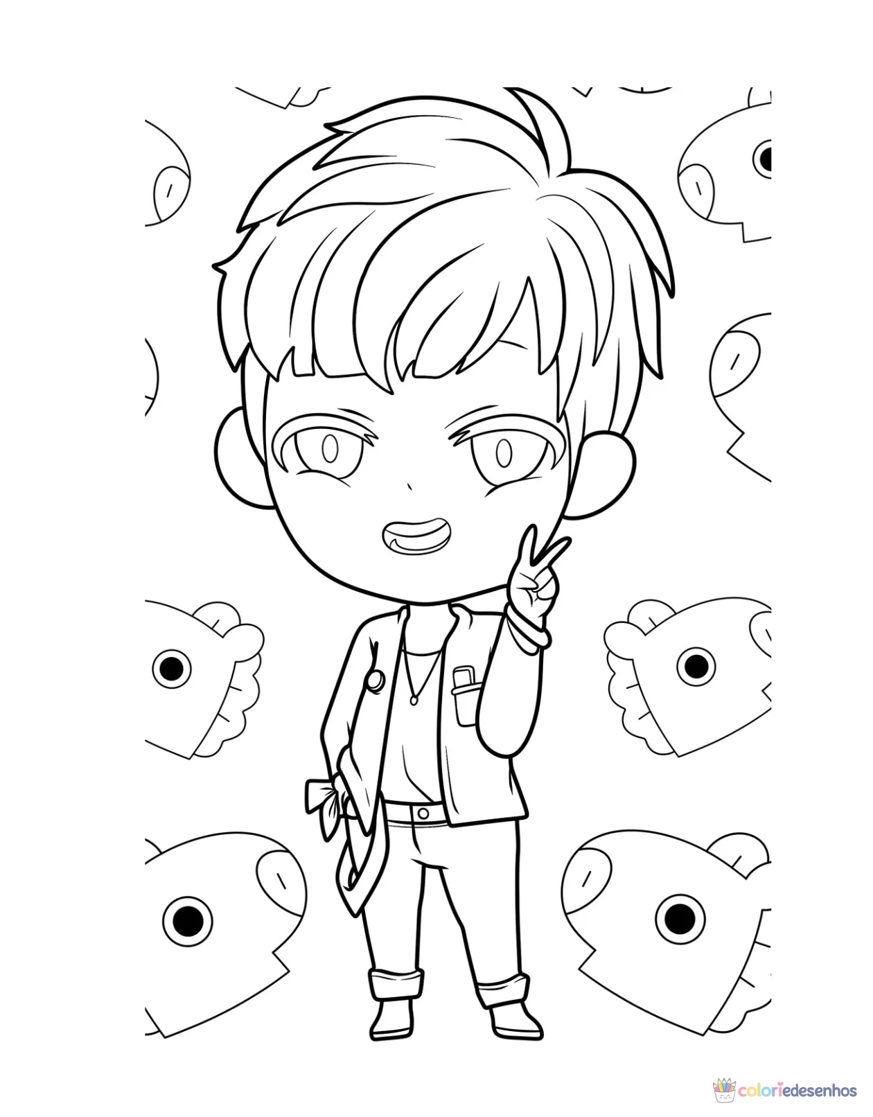 BTS para colorir