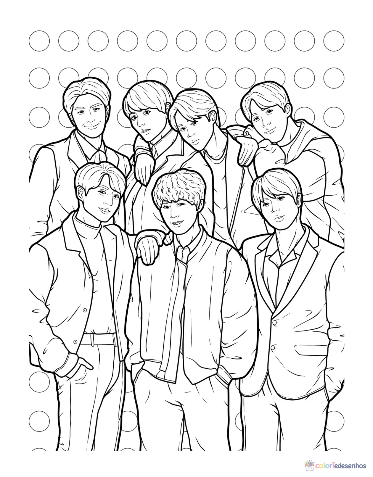 BTS para colorir