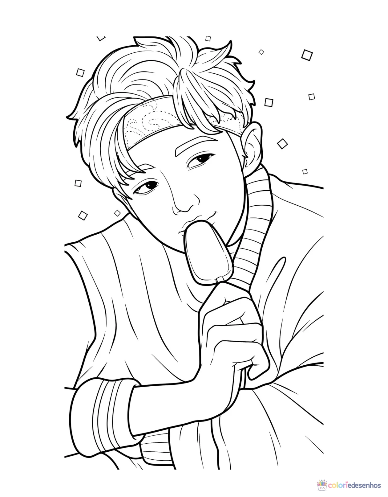 BTS para colorir
