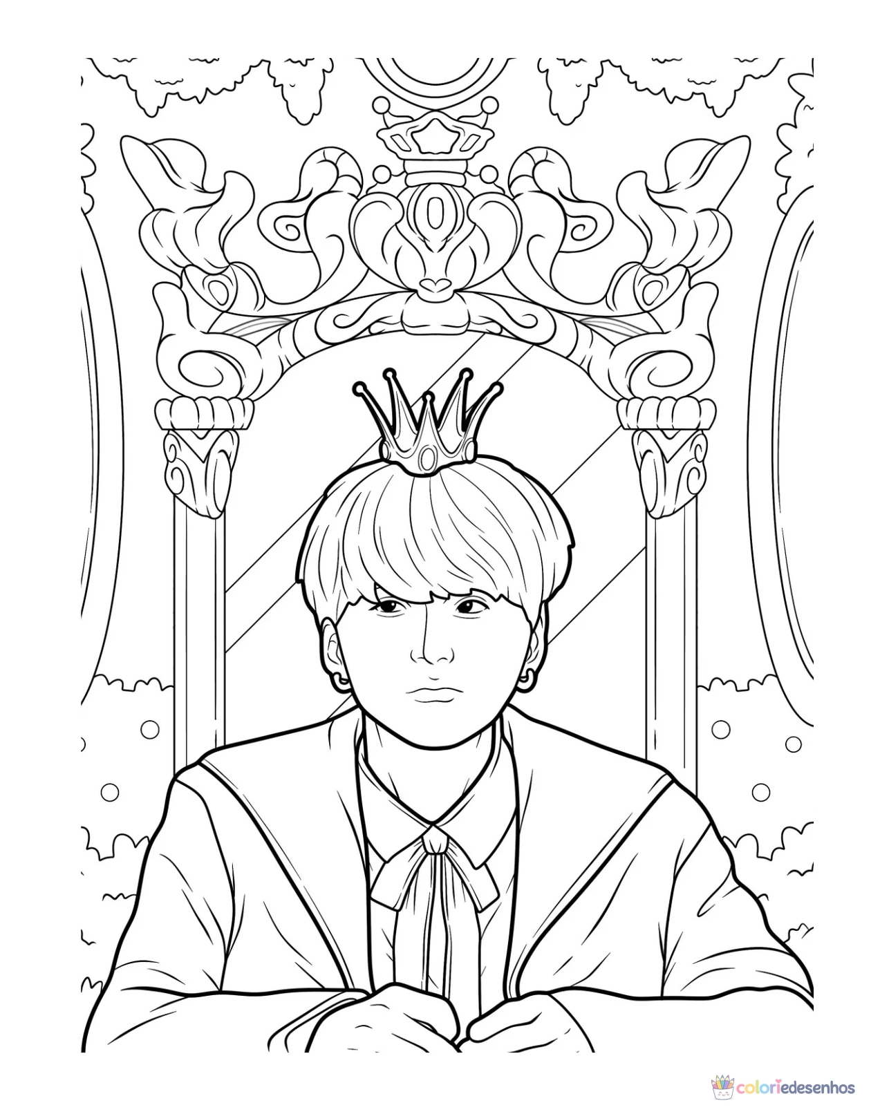 BTS para colorir