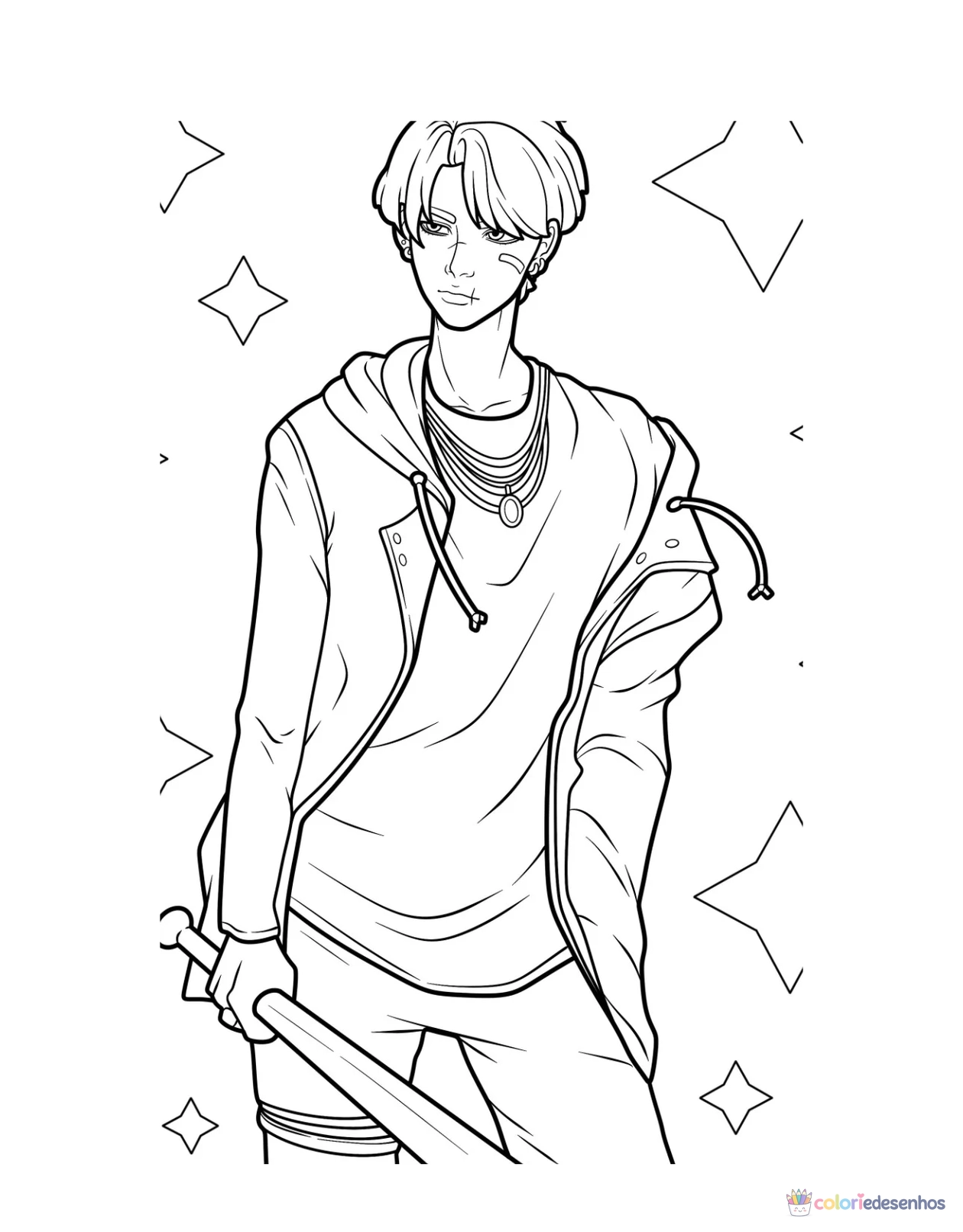 BTS para colorir