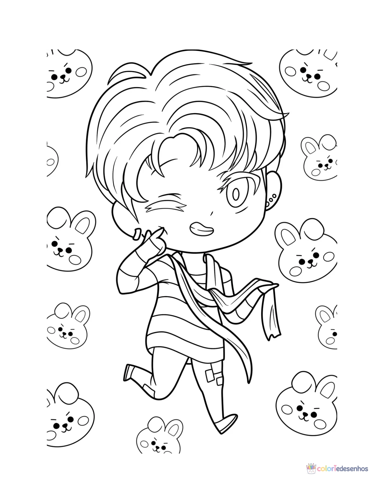 BTS para colorir