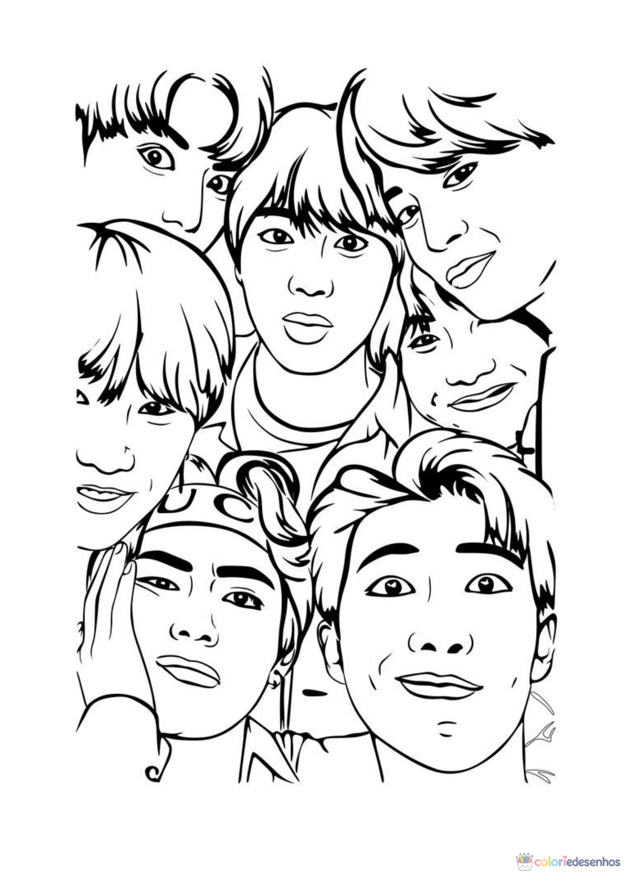 BTS para imprimir e colorir para colorir