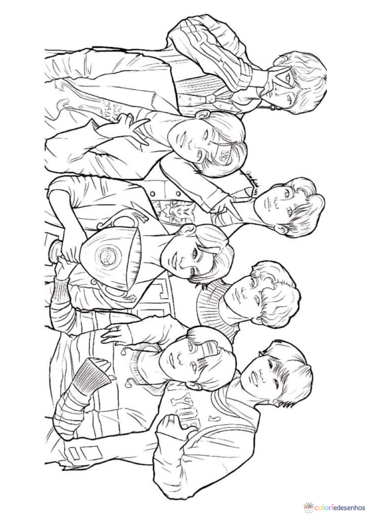 BTS para imprimir e colorir para colorir