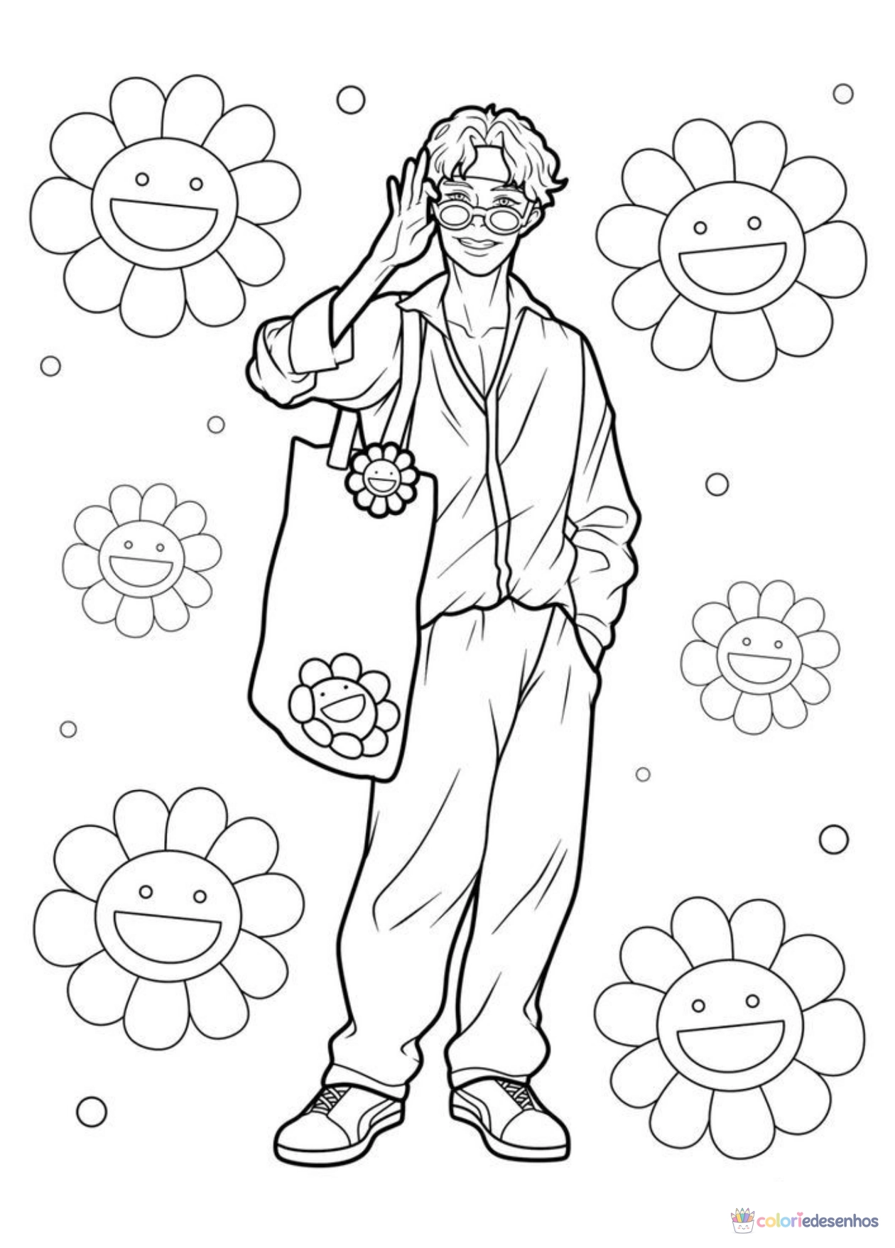 BTS para imprimir e colorir para colorir