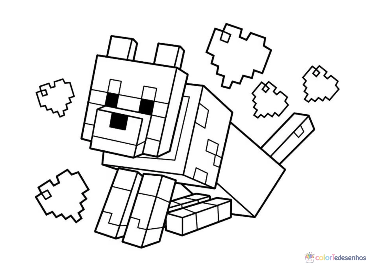 Minecraft para imprimir e colorir para colorir