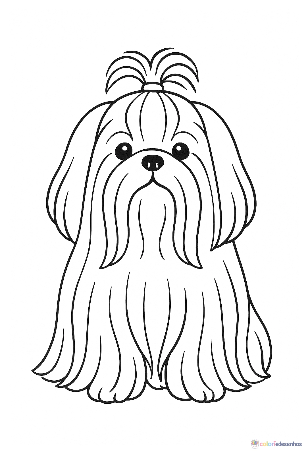 Cachorro para colorir
