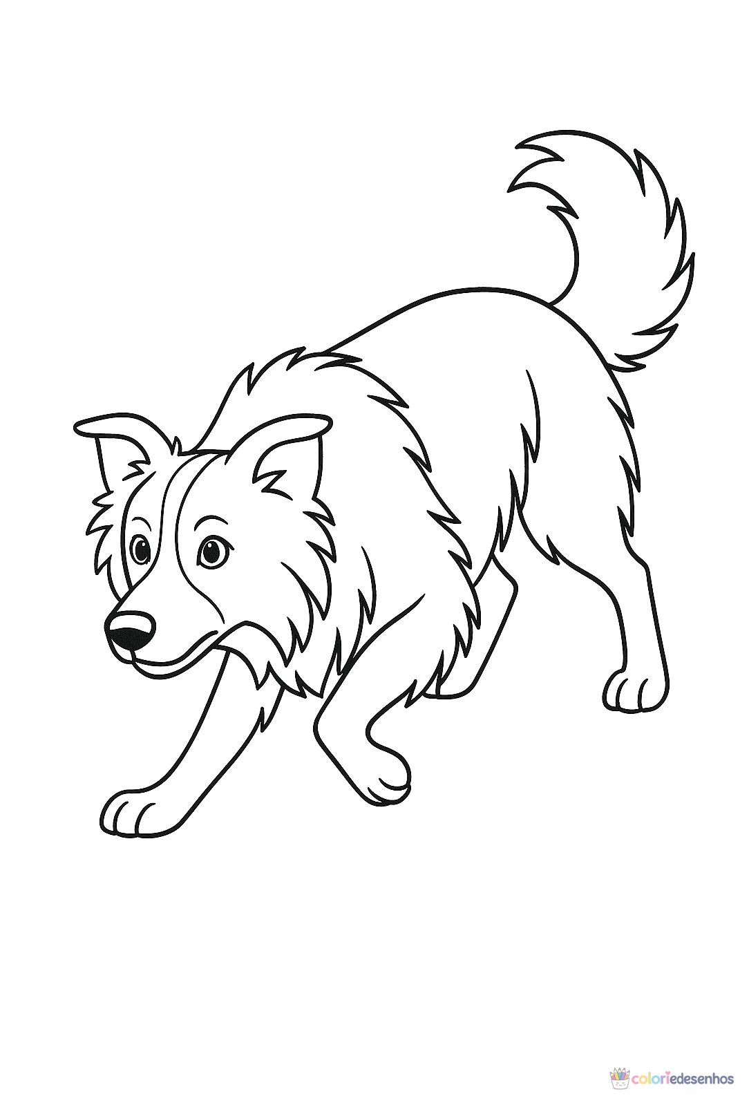 Cachorro para colorir