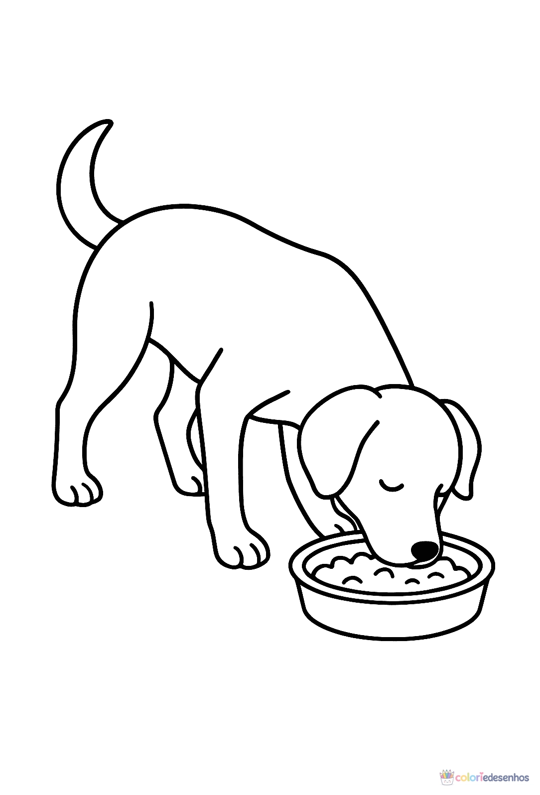 Cachorro para colorir