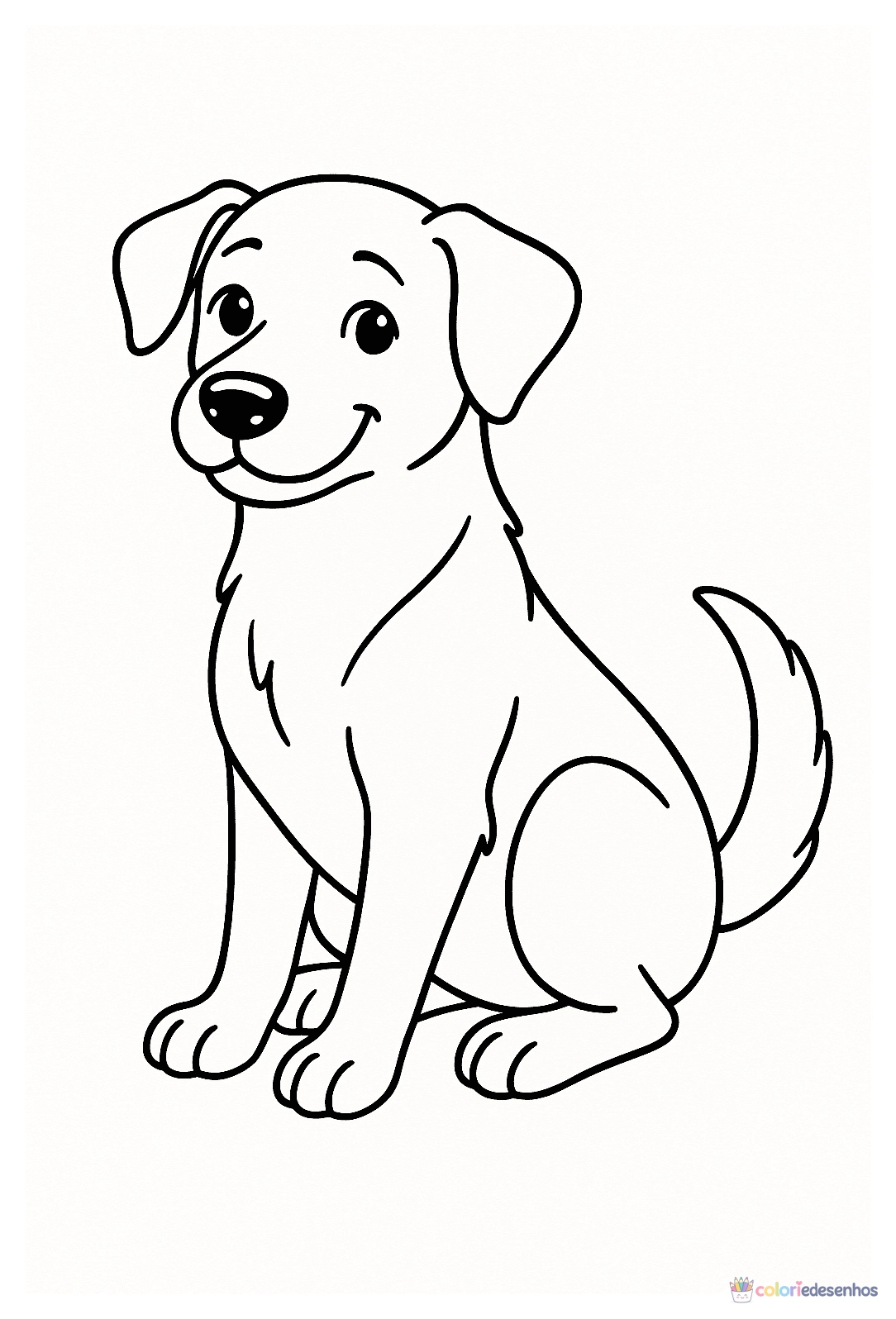 Cachorro para colorir