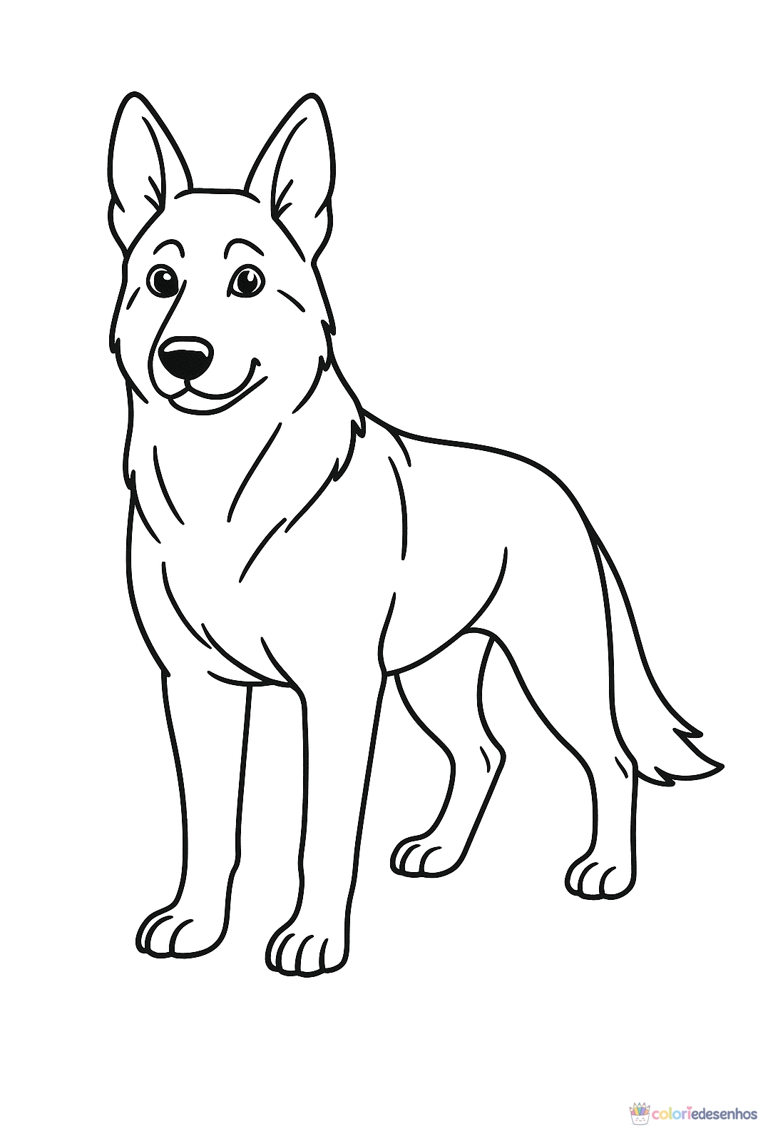 Cachorro para colorir