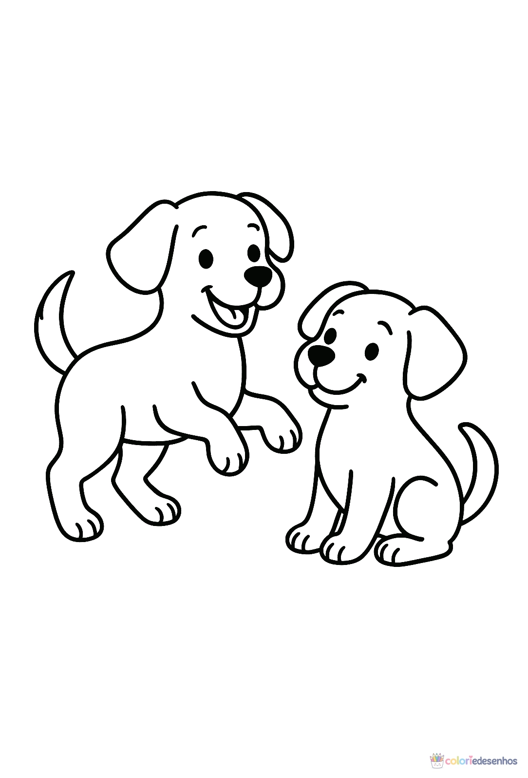 Cachorro para colorir
