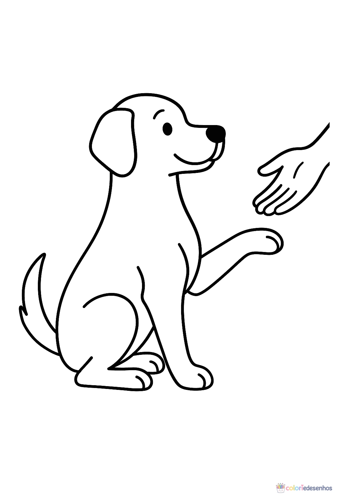 Cachorro para colorir