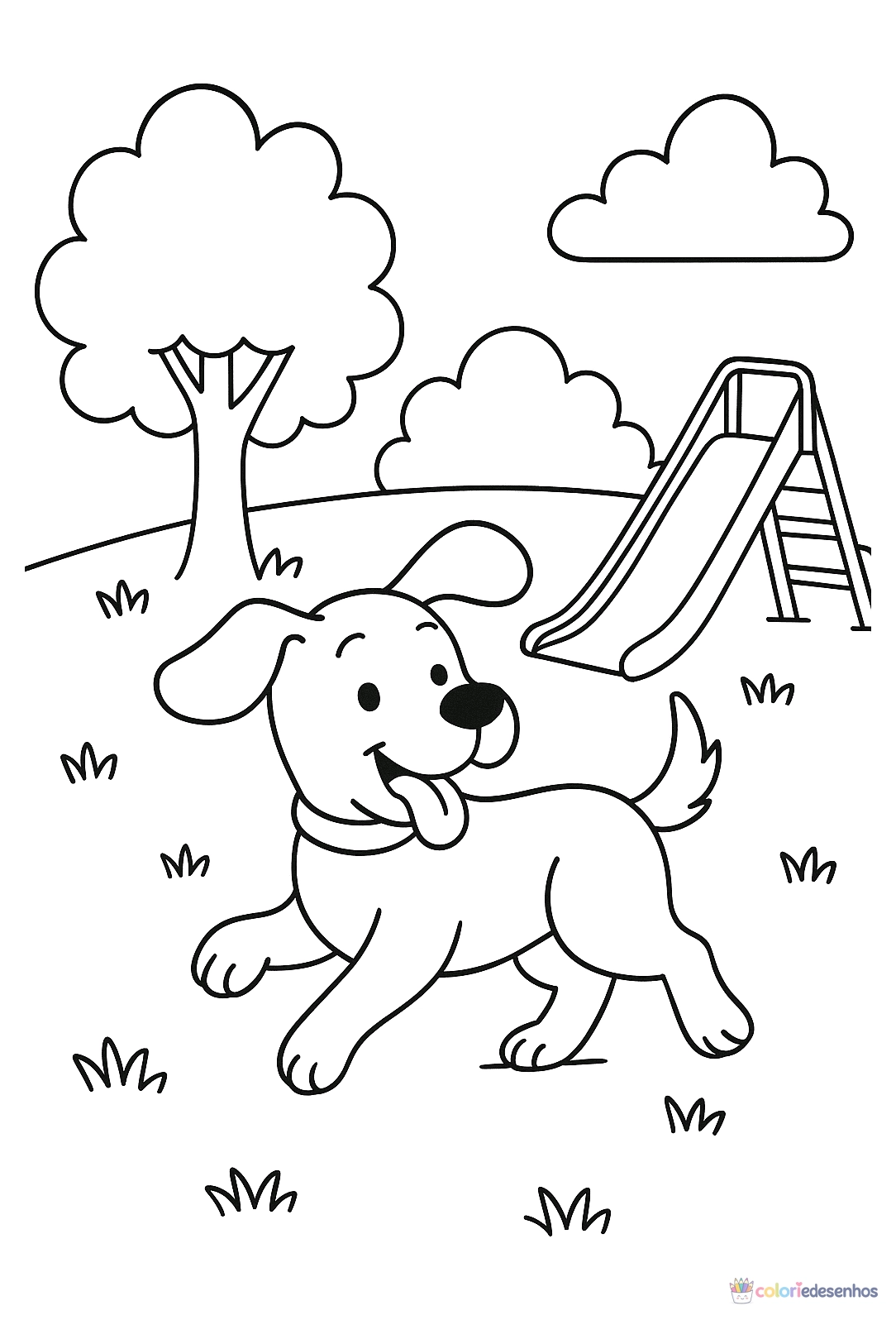 Cachorro para colorir