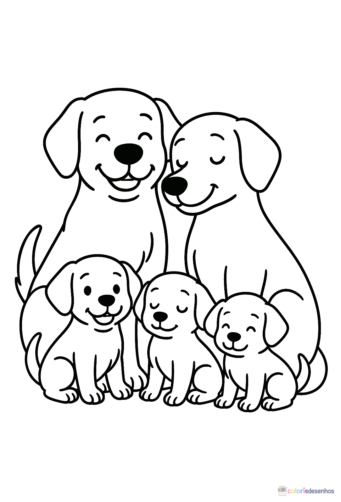 Cachorro para colorir