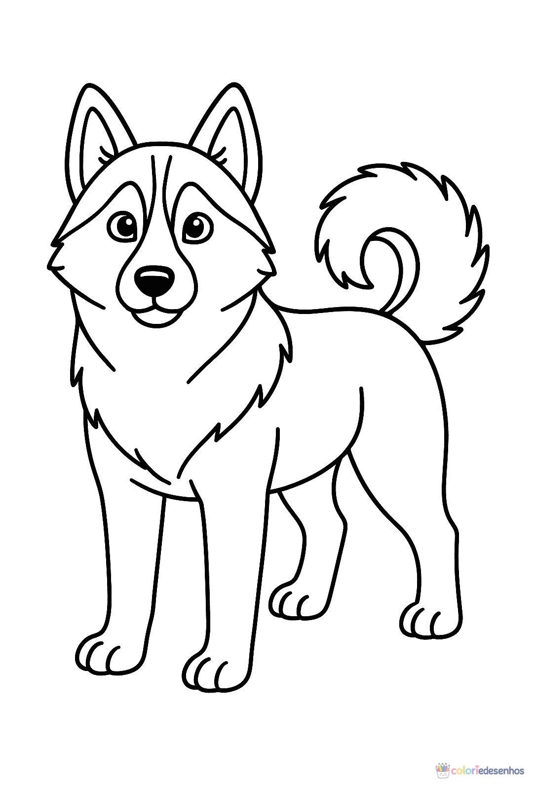 Cachorro para colorir
