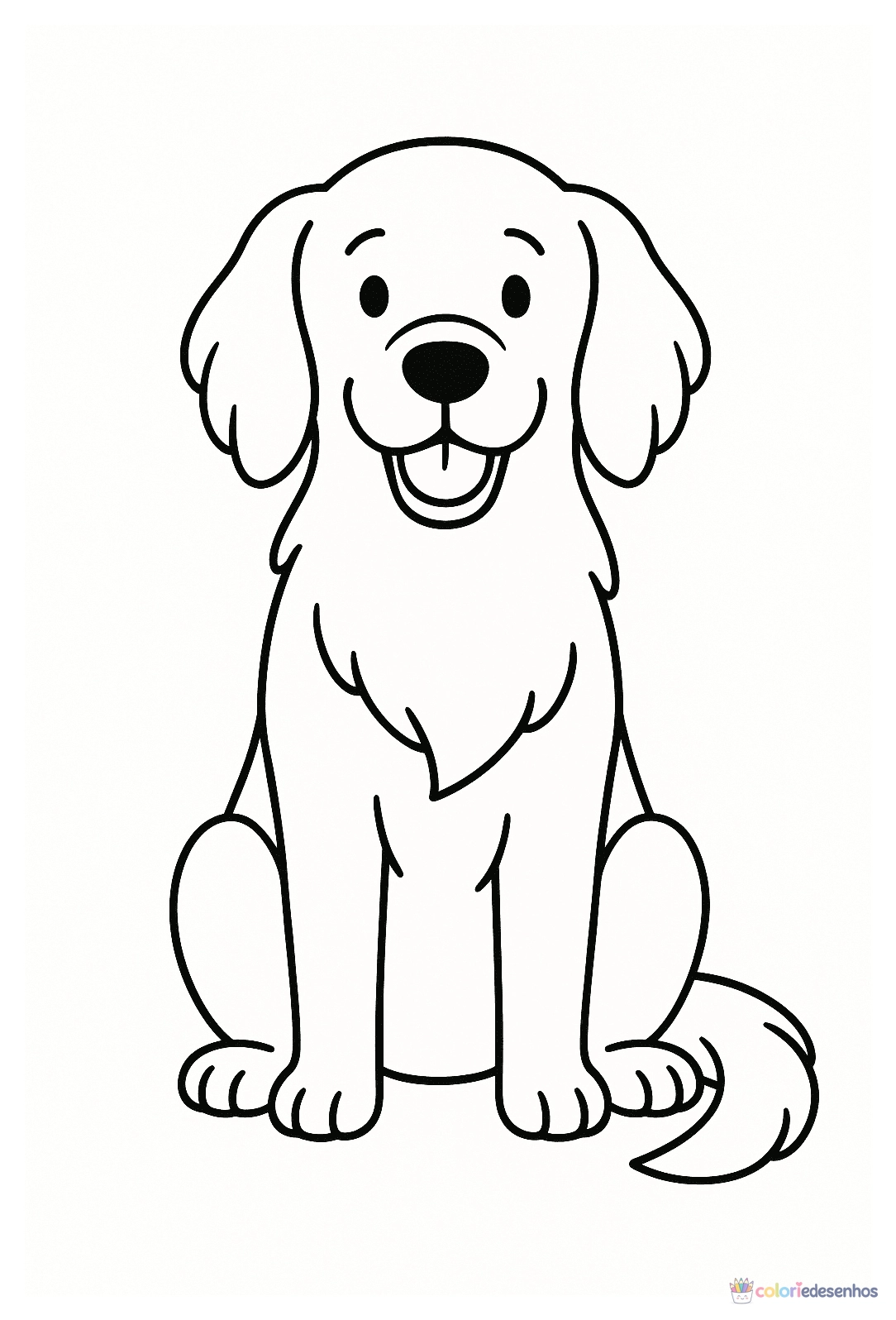 Cachorro para colorir
