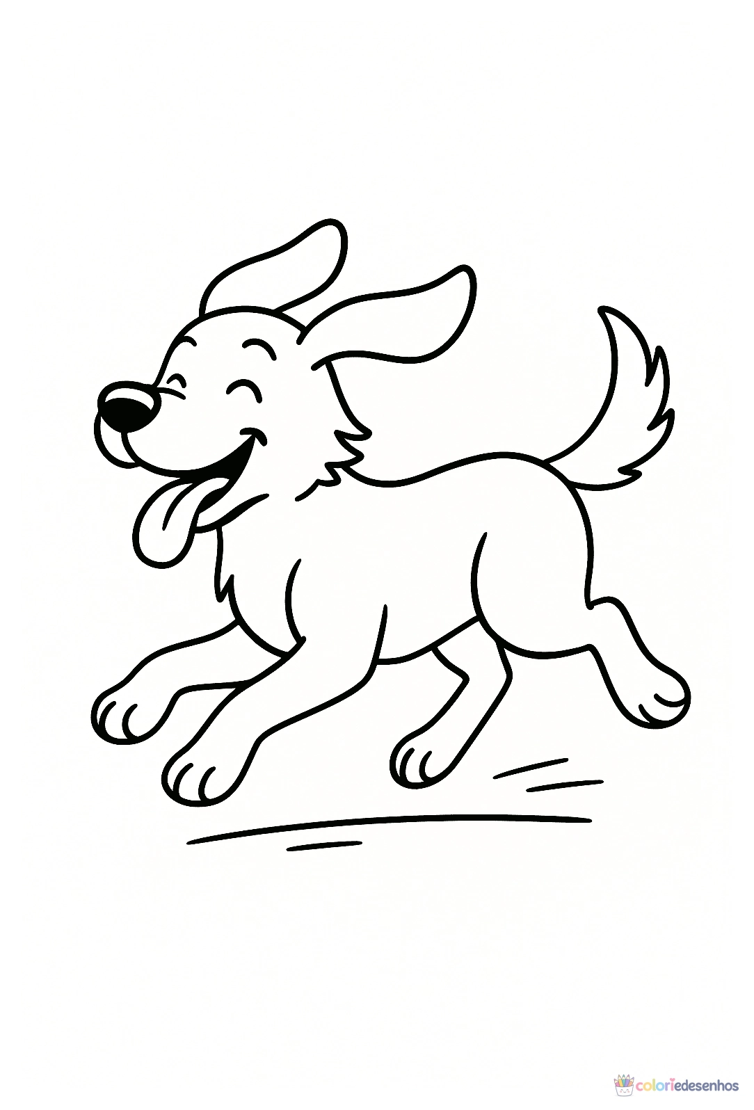 Cachorro para colorir
