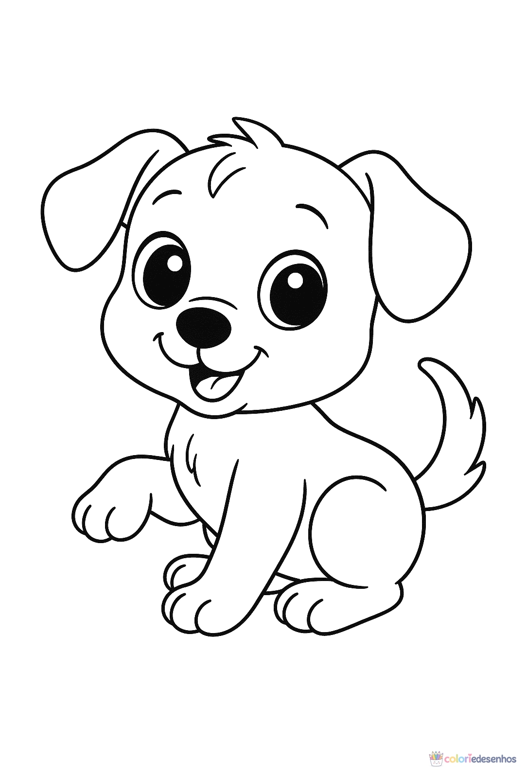 Cachorro para colorir