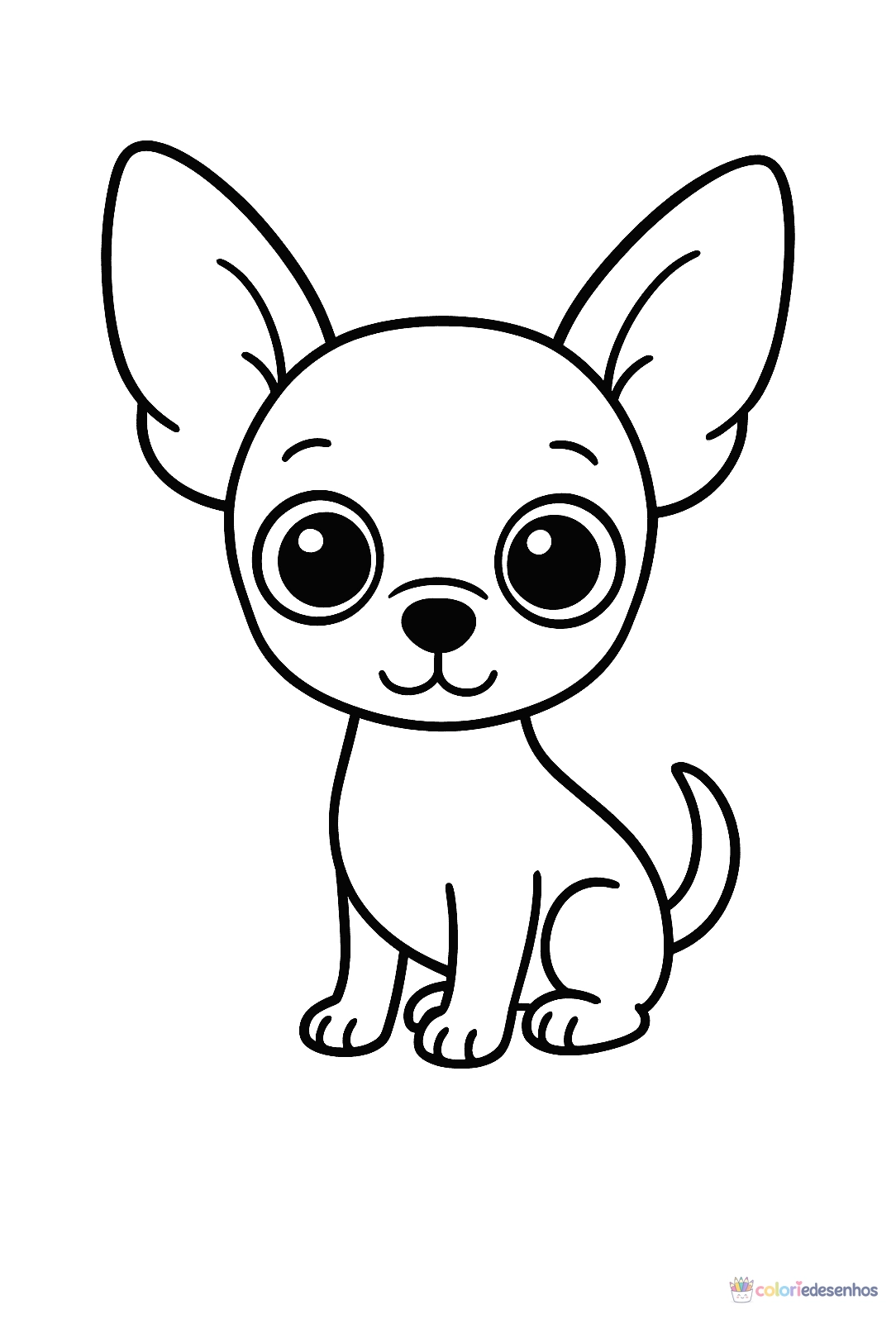 Cachorro para colorir