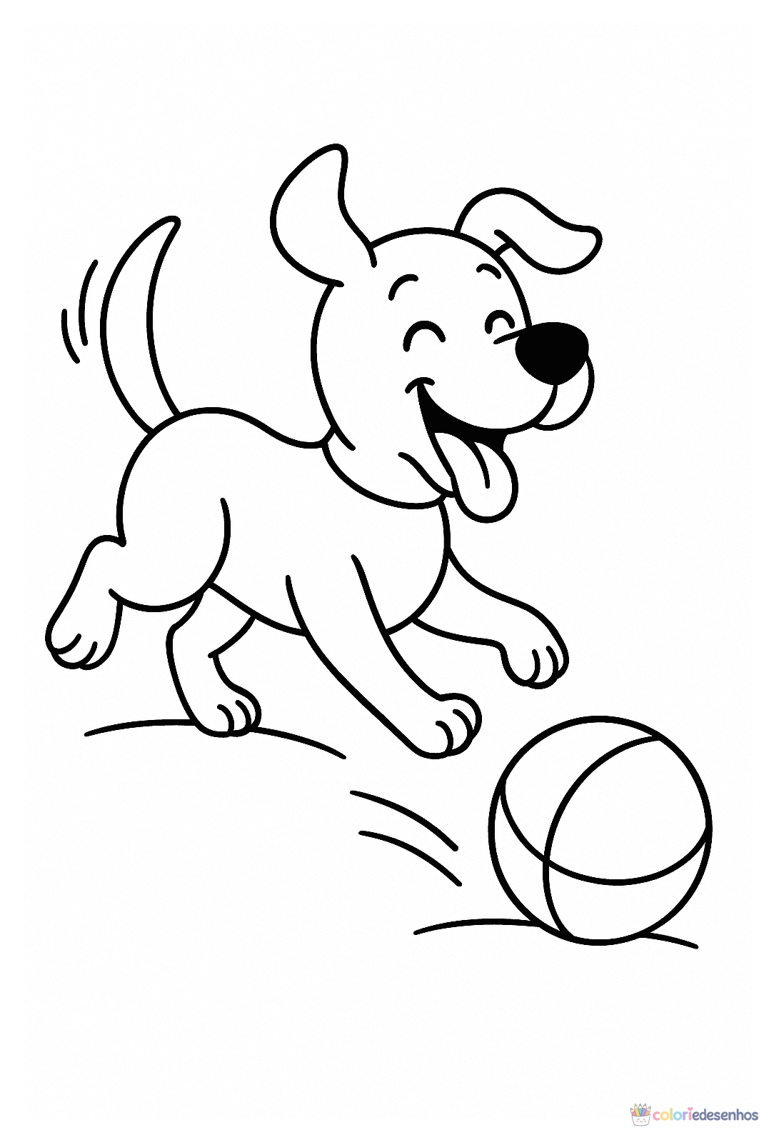 Cachorro para colorir