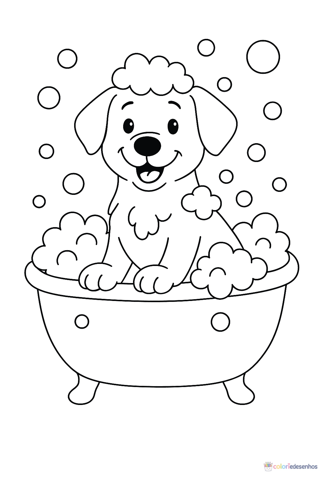 Cachorro para colorir