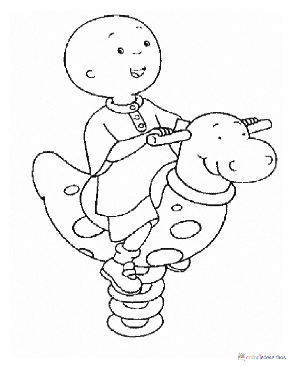 Caillou para imprimir e colorir para colorir