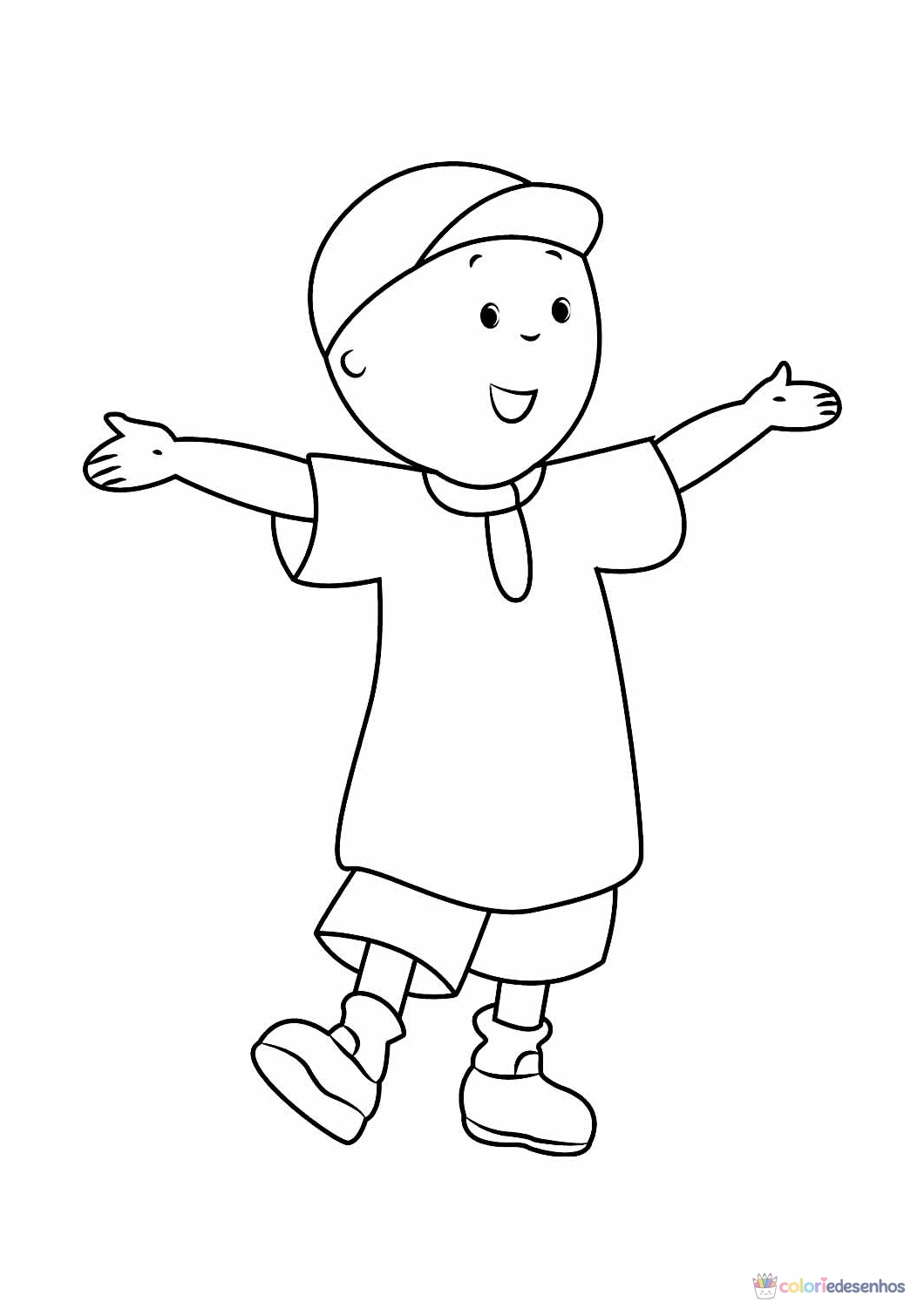Caillou para imprimir e colorir para colorir