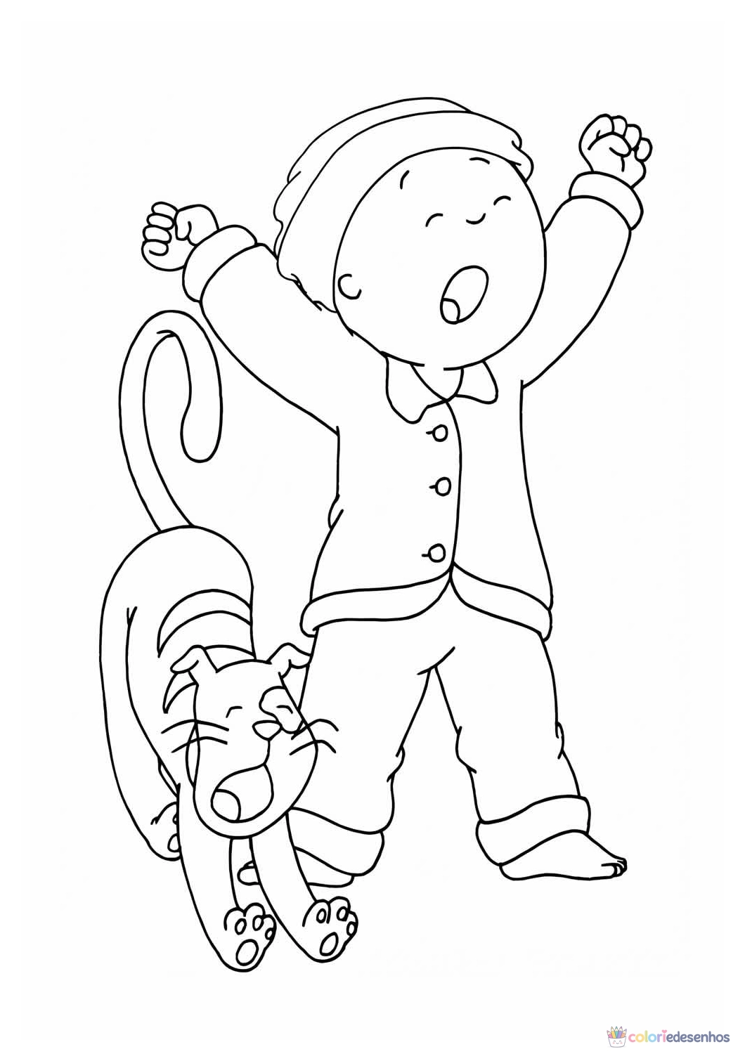 Caillou para imprimir e colorir para colorir
