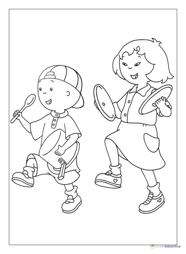 Caillou para colorir