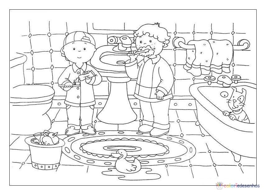 Caillou para colorir