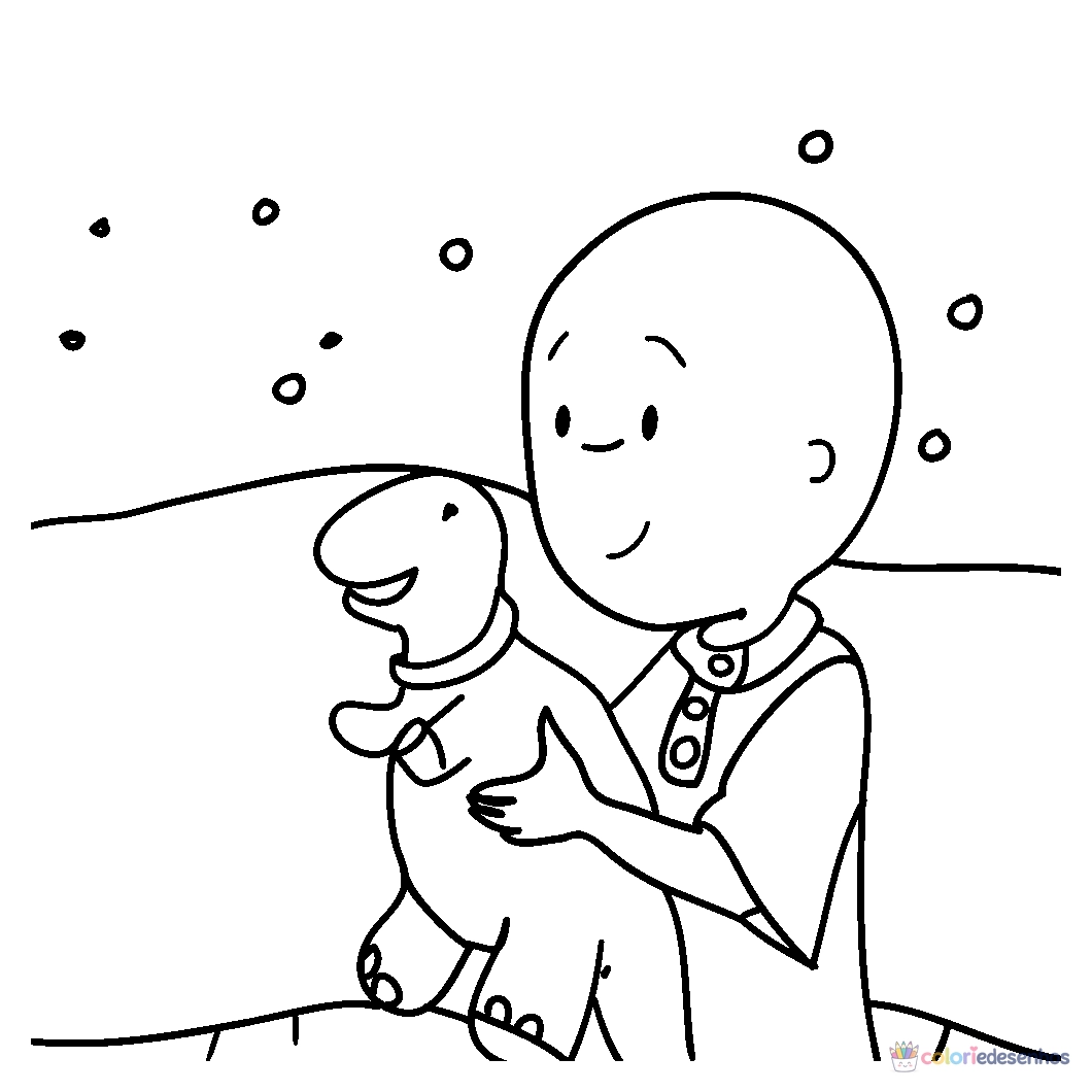Caillou para colorir