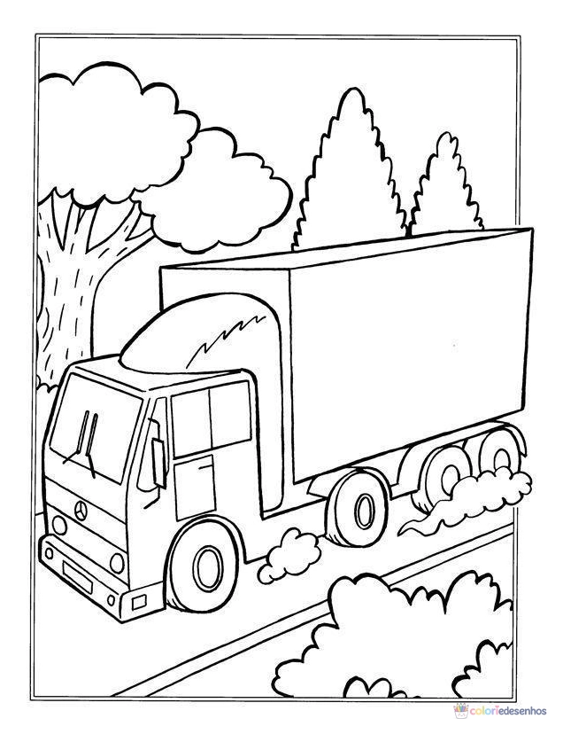 Caminhões para colorir