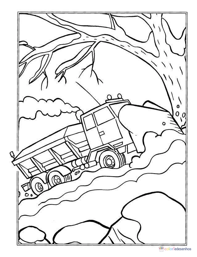 Caminhões para colorir