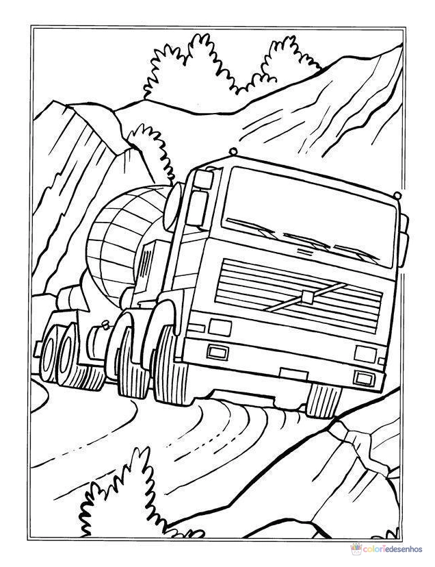 Caminhões para colorir