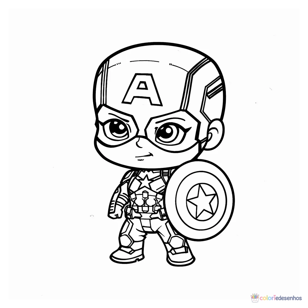 Capitão América para imprimir e colorir para colorir