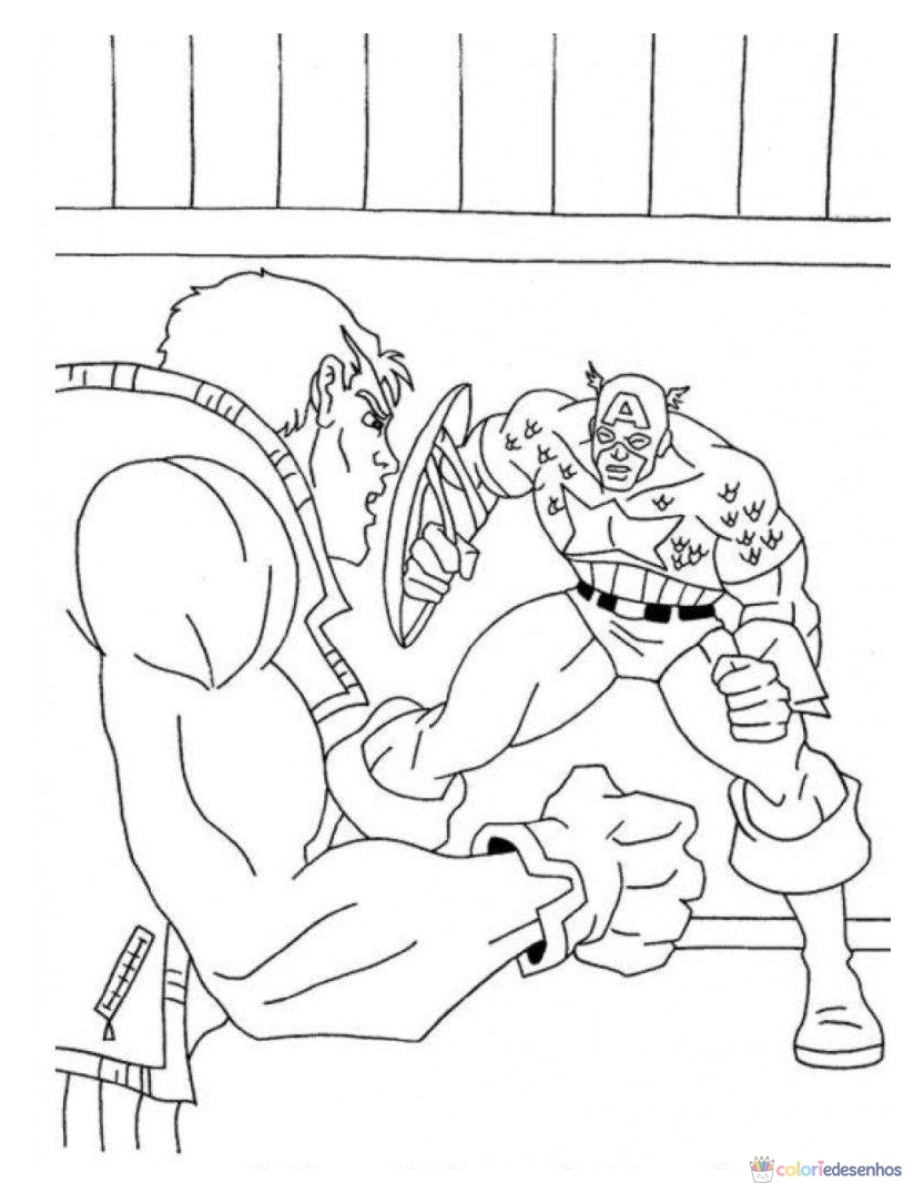 Desenhos de Capitão América para colorir