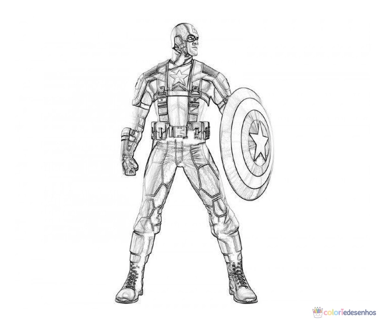 Capitão América para colorir