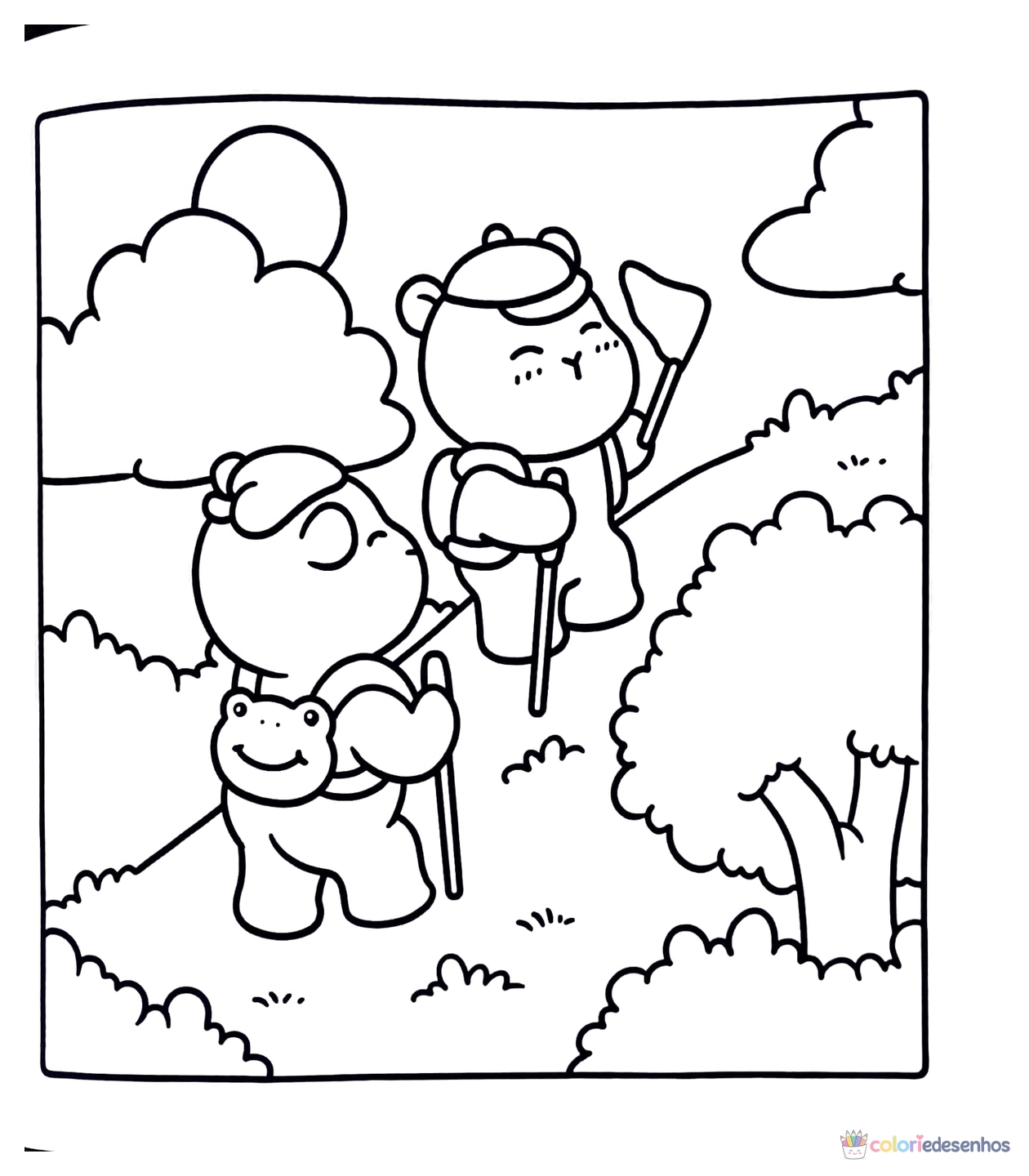 Desenhos de Capivara para colorir