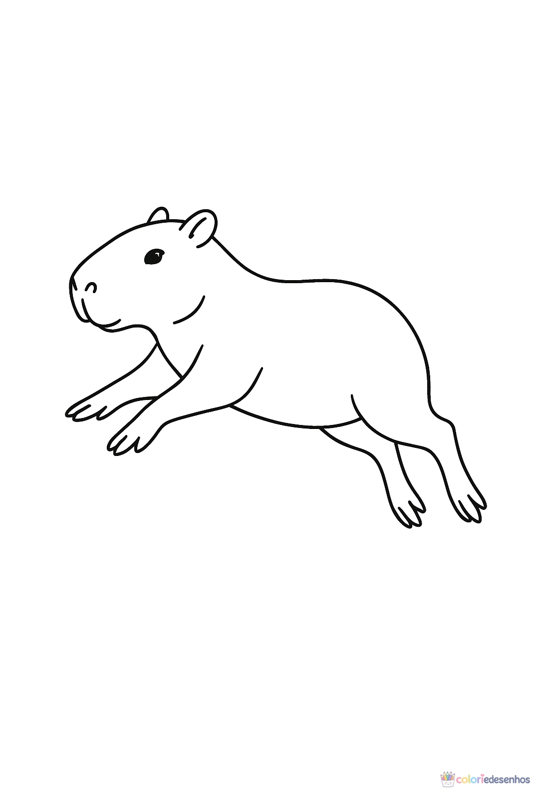 Capivara para colorir