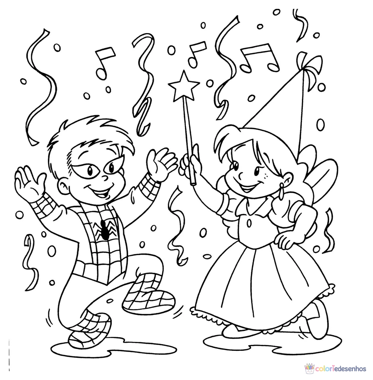 Carnaval para colorir