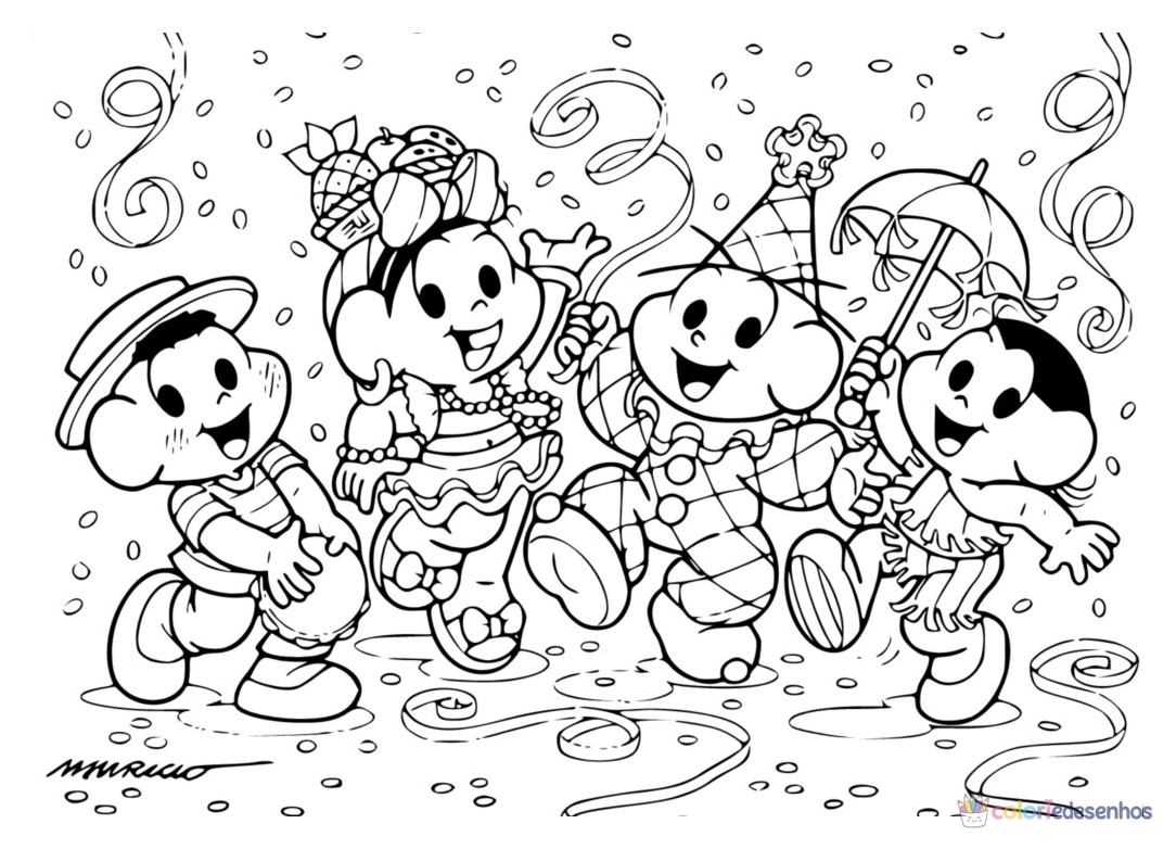 Carnaval para colorir
