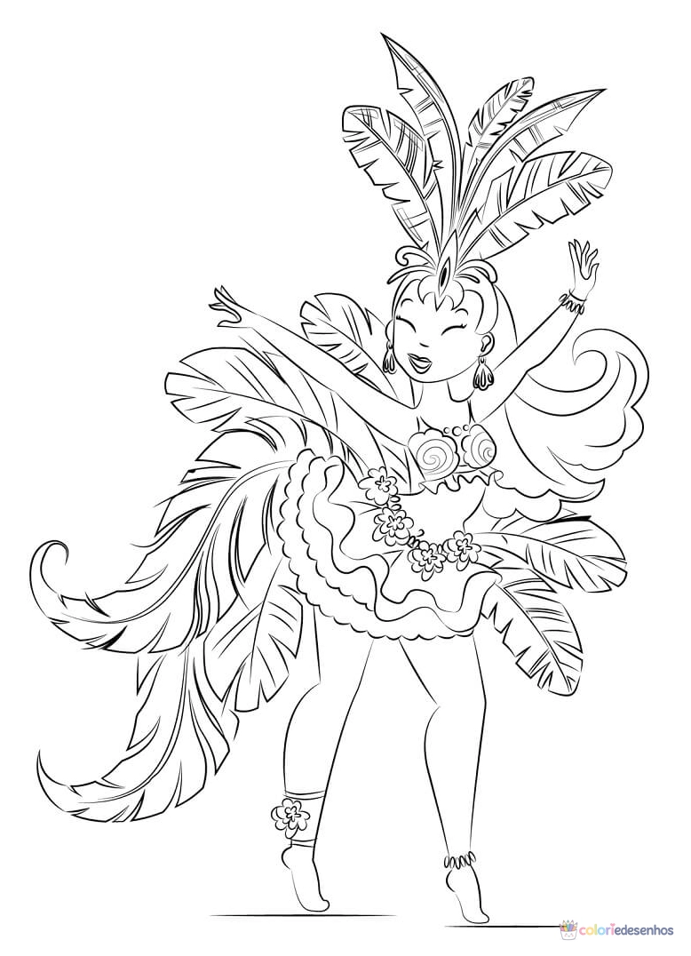 Carnaval para colorir