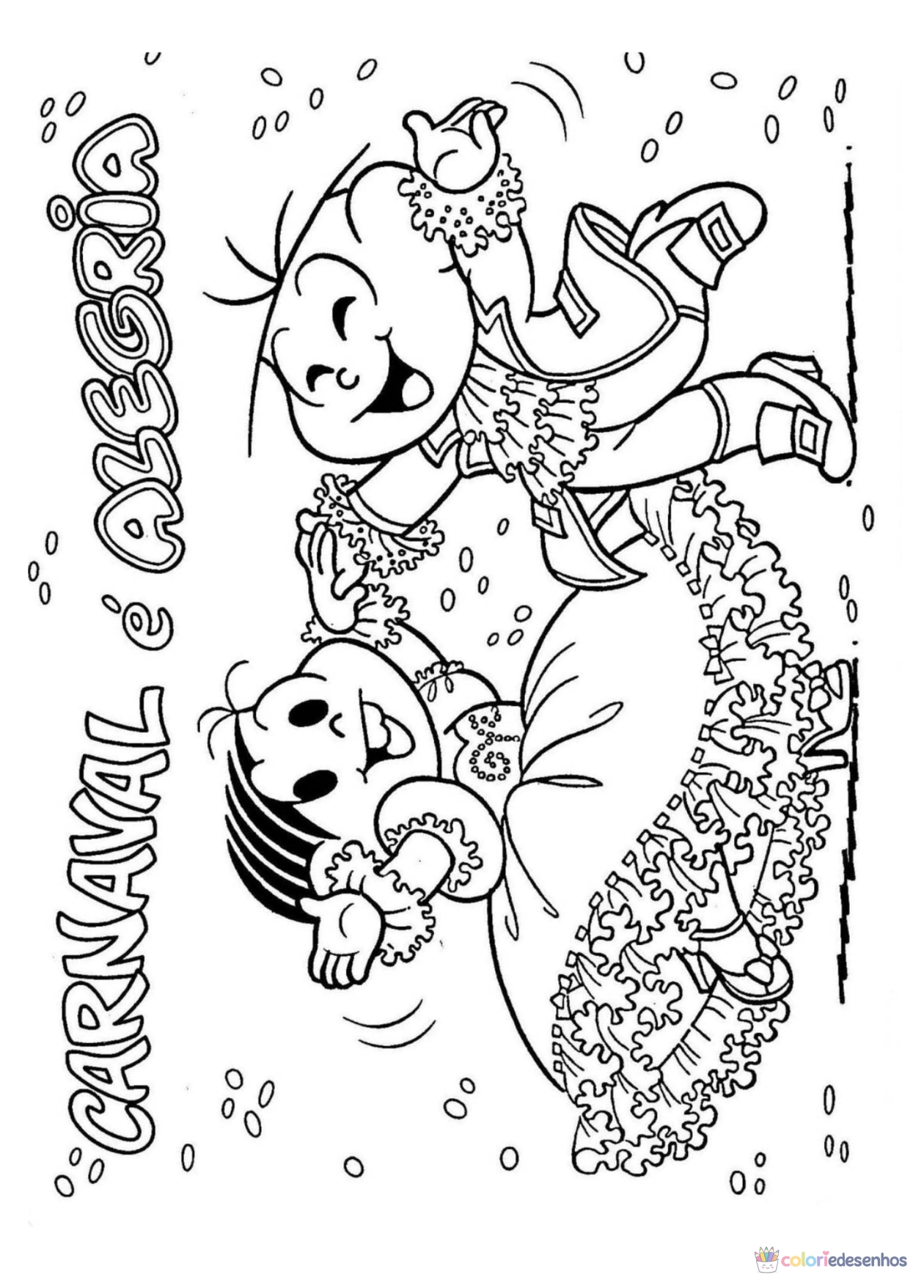 Carnaval para imprimir e colorir para colorir